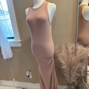 a new day Sleeveless Ribbed Maxi Dress - Beige